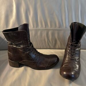 Agnes B. Paris Leather Boots Size 9